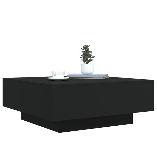 Mesa de centro 80x80x31 cm contraplacado preto