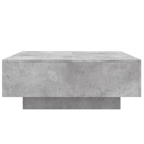 Mesa de centro 80x80x31 cm contraplacado cinzento cimento