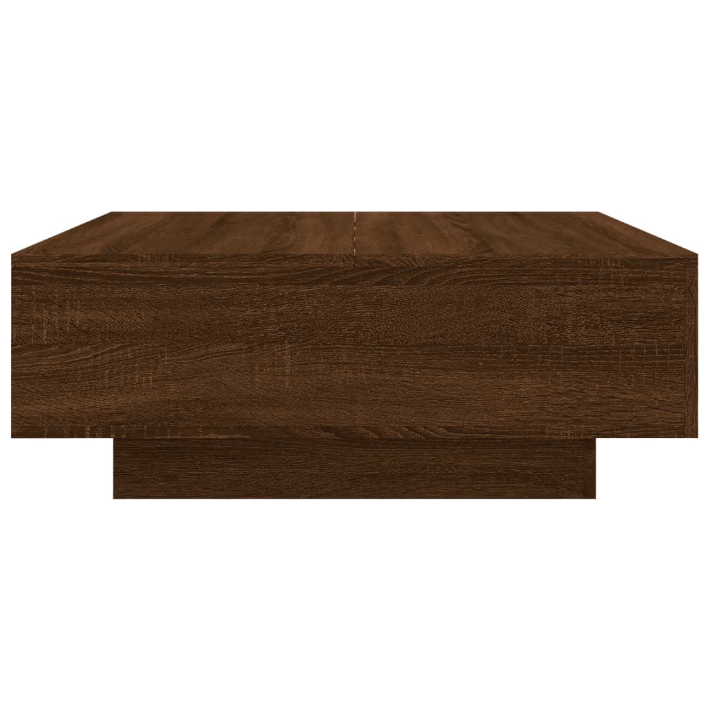 Mesa de centro 80x80x31 cm derivados madeira carvalho castanho