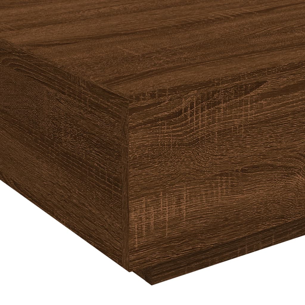 Mesa de centro 80x80x31 cm derivados madeira carvalho castanho