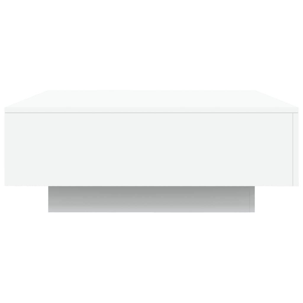 Mesa de centro com luzes LED 80x80x31cm branco