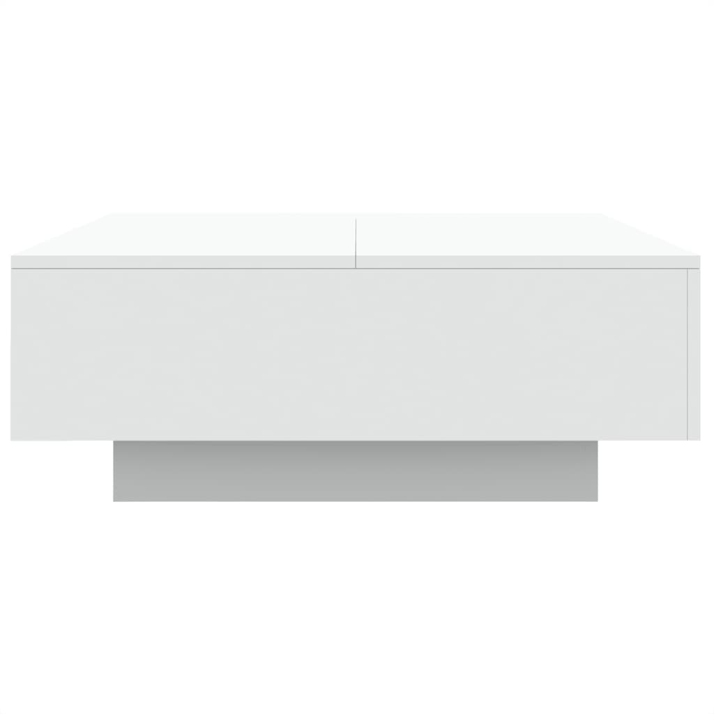 Mesa de centro com luzes LED 80x80x31cm branco