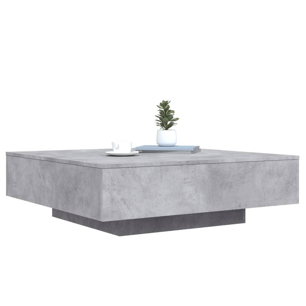 Mesa de centro 100x100x31 cm derivados de madeira cinza-cimento