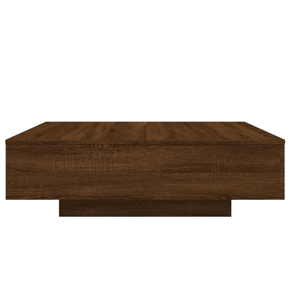 Mesa centro 100x100x31 cm derivados madeira carvalho castanho