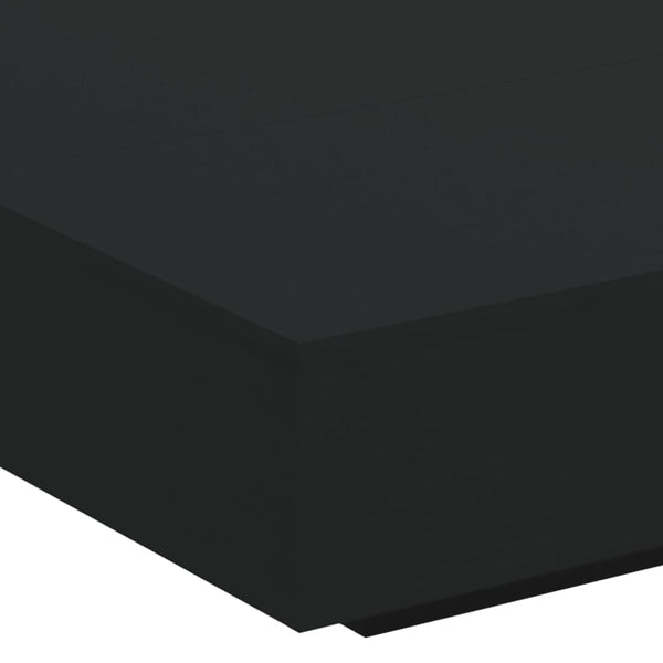 Mesa de centro com luzes LED 100x100x31 cm preto