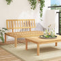Sofá de centro em paletes para jardim madeira de acácia maciça