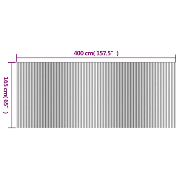 Divisória 165x400 cm bambu castanho-escuro