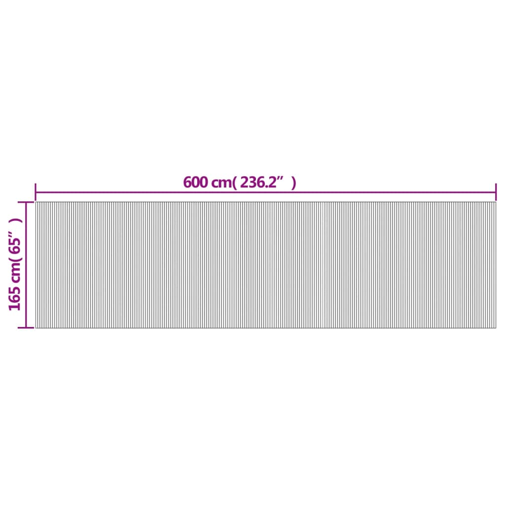 Divisória 165x600 cm bambu branco