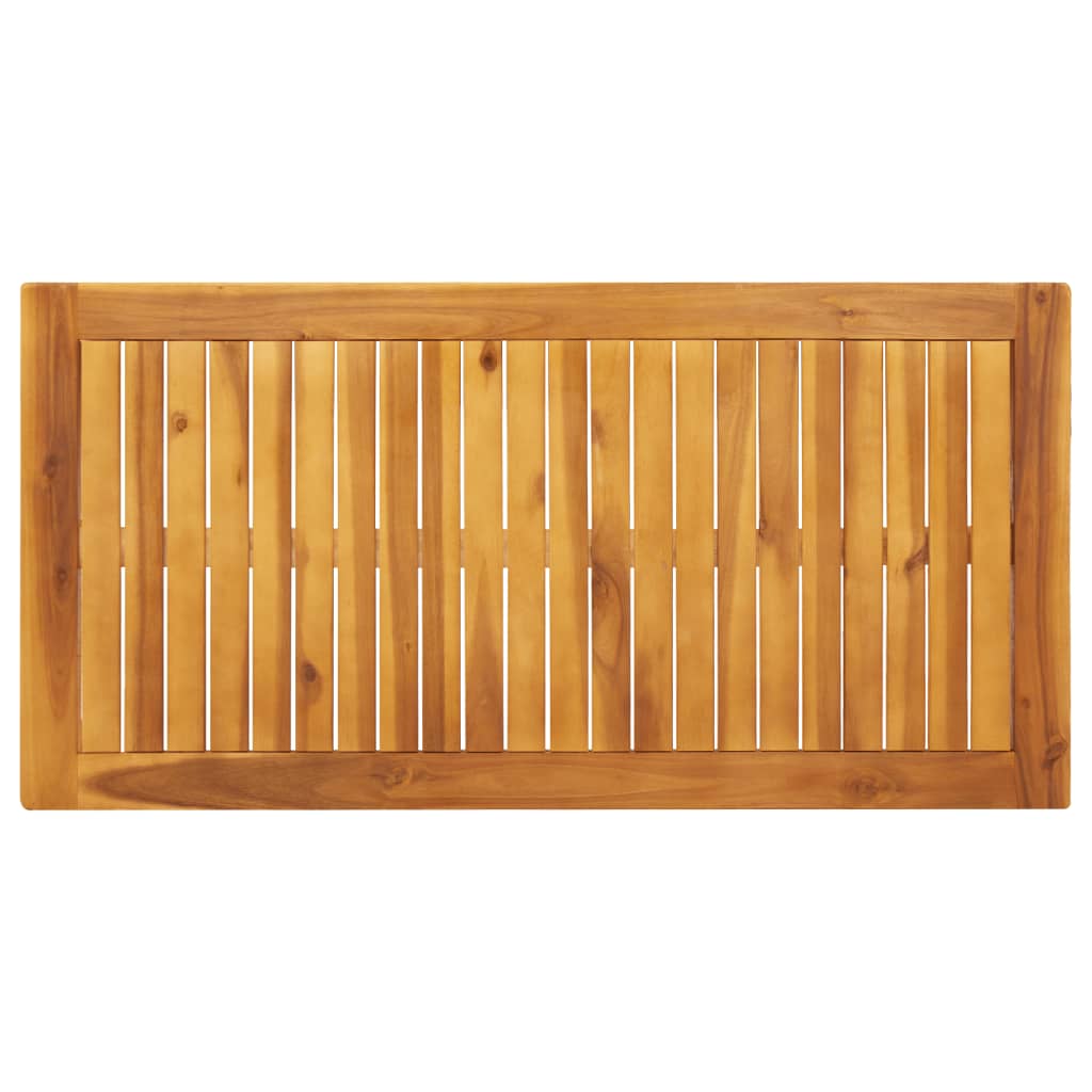 Mesa de jantar p/ jardim 110x55x75 cm madeira de acácia maciça