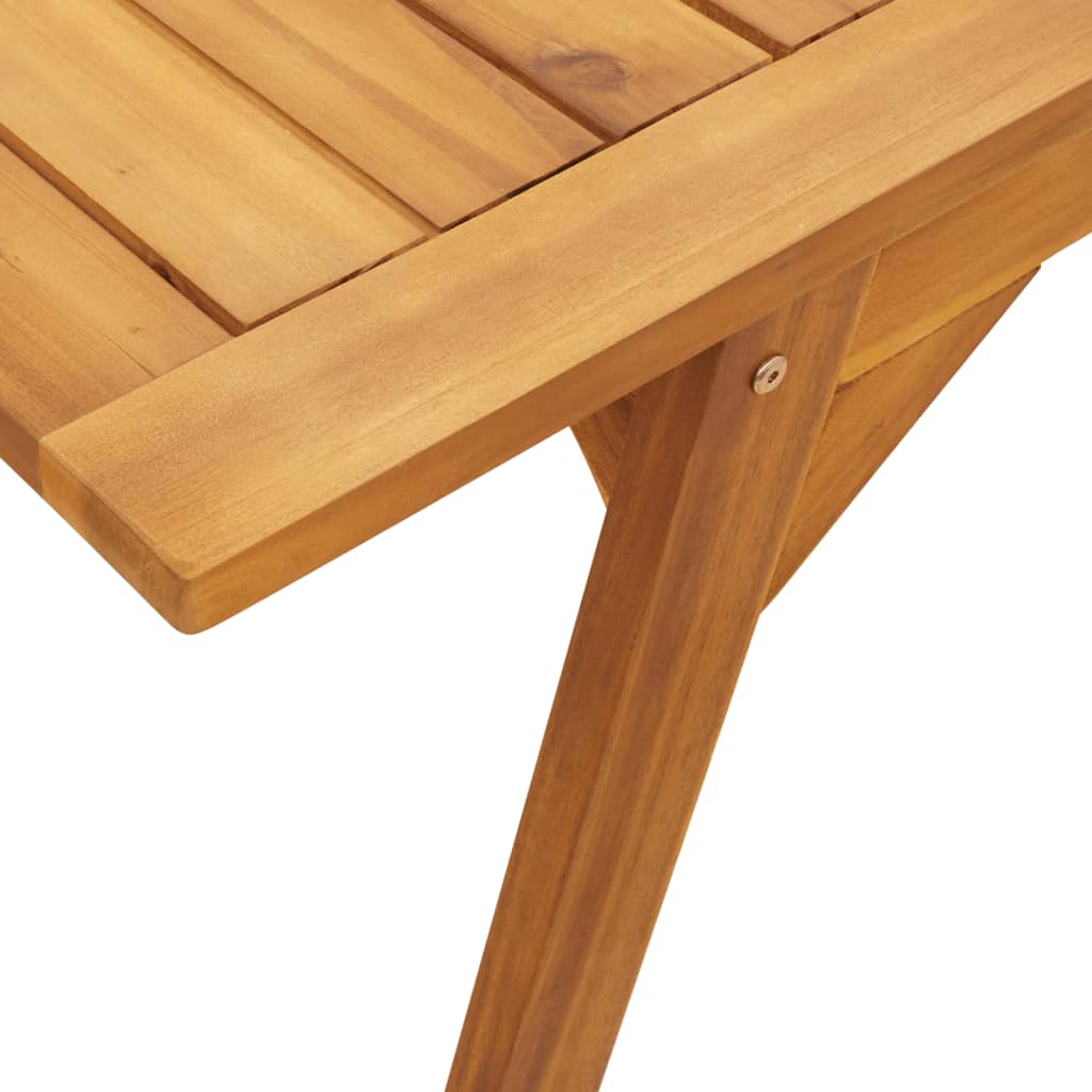 Mesa de jantar p/ jardim 110x56x75 cm madeira de acácia maciça