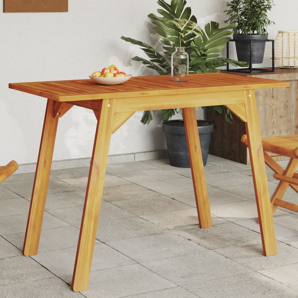 Mesa de jantar p/ jardim 110x56x75 cm madeira de acácia maciça
