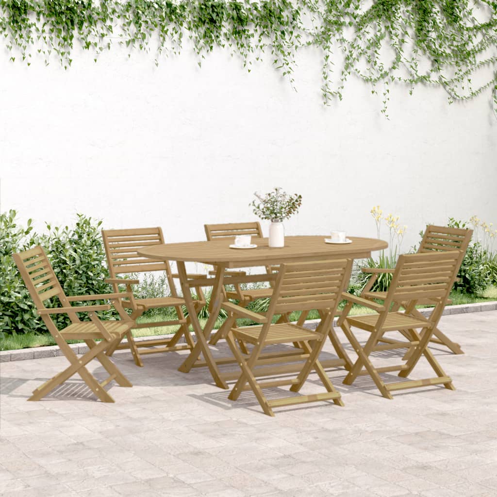Cadeiras jardim dobráveis 8 pcs 54,5x61,5x86,5 cm acácia maciça