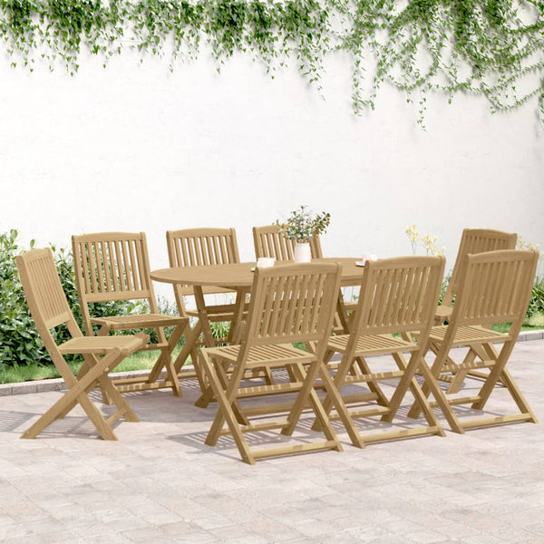 Cadeiras de jardim dobráveis 8 pcs 48,5x57x90 cm acácia maciça