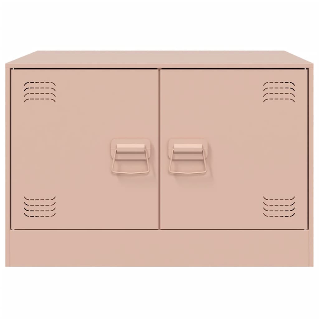 Mesa de centro 67x50x44 cm aço rosa