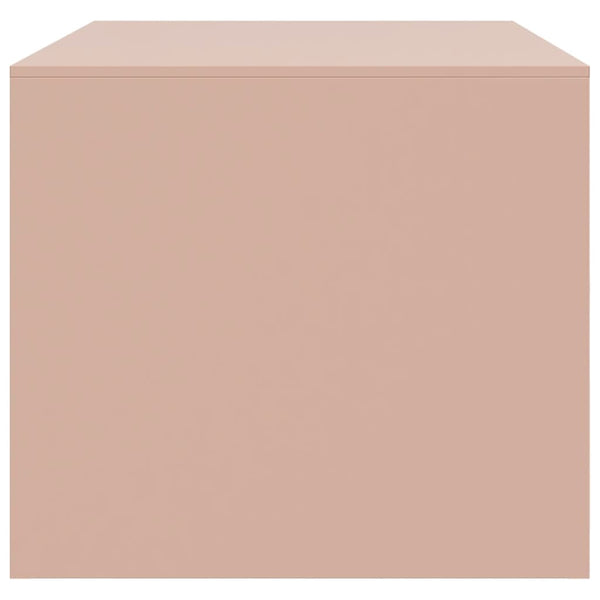 Mesa de centro 67x50x44 cm aço rosa