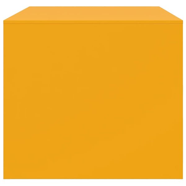 Mesa de centro 67x50x44 cm aço amarelo mostarda