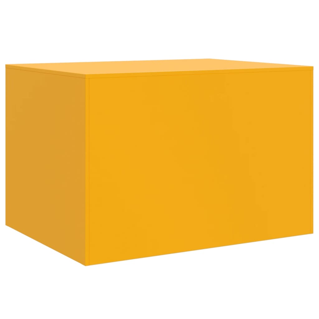 Mesa de centro 67x50x44 cm aço amarelo mostarda