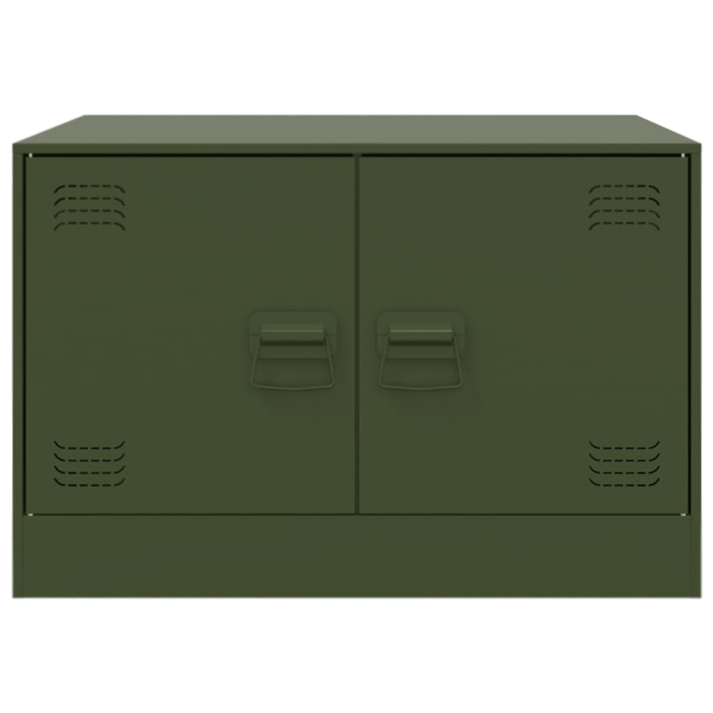 Mesa de centro 67x50x44 cm aço verde azeitona