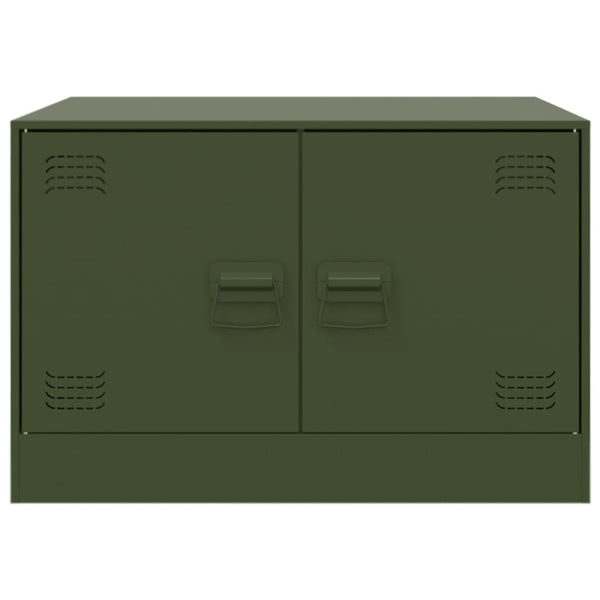 Mesa de centro 67x50x44 cm aço verde azeitona