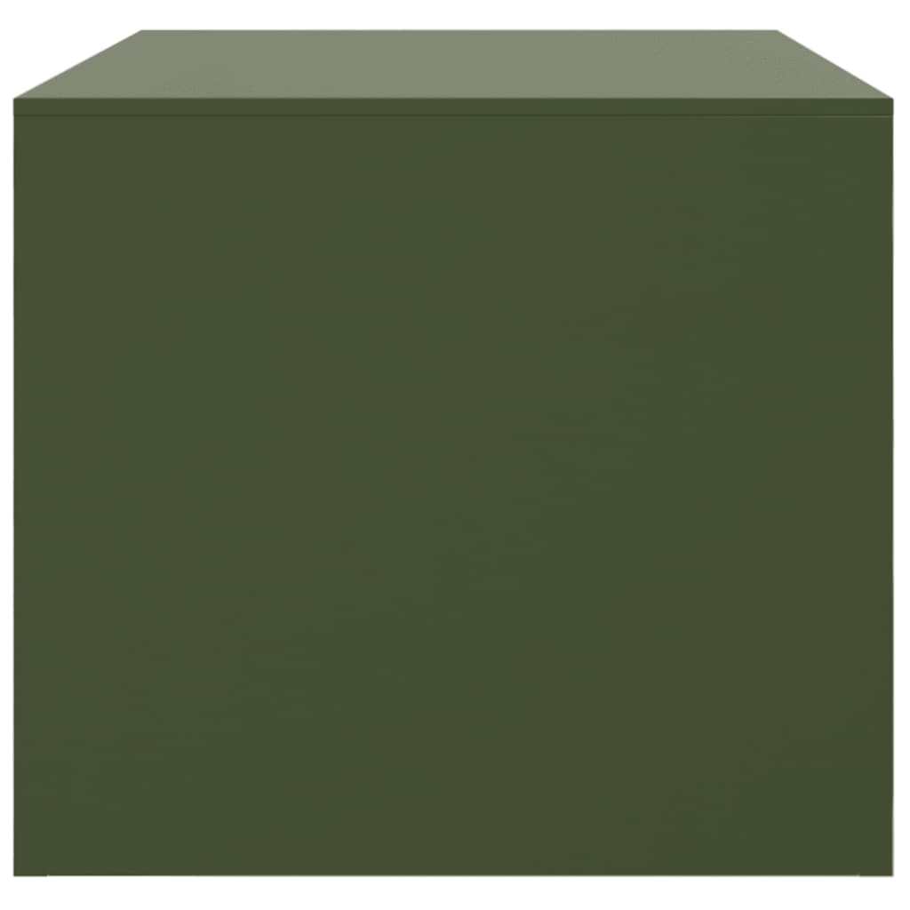 Mesa de centro 67x50x44 cm aço verde azeitona