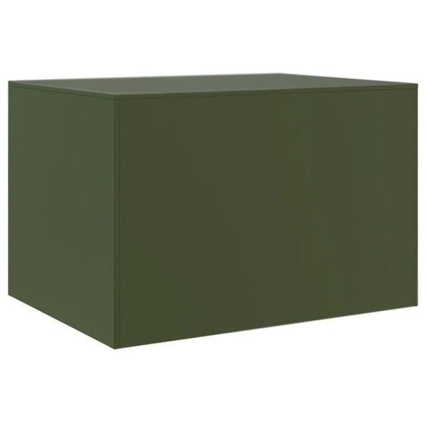 Mesa de centro 67x50x44 cm aço verde azeitona