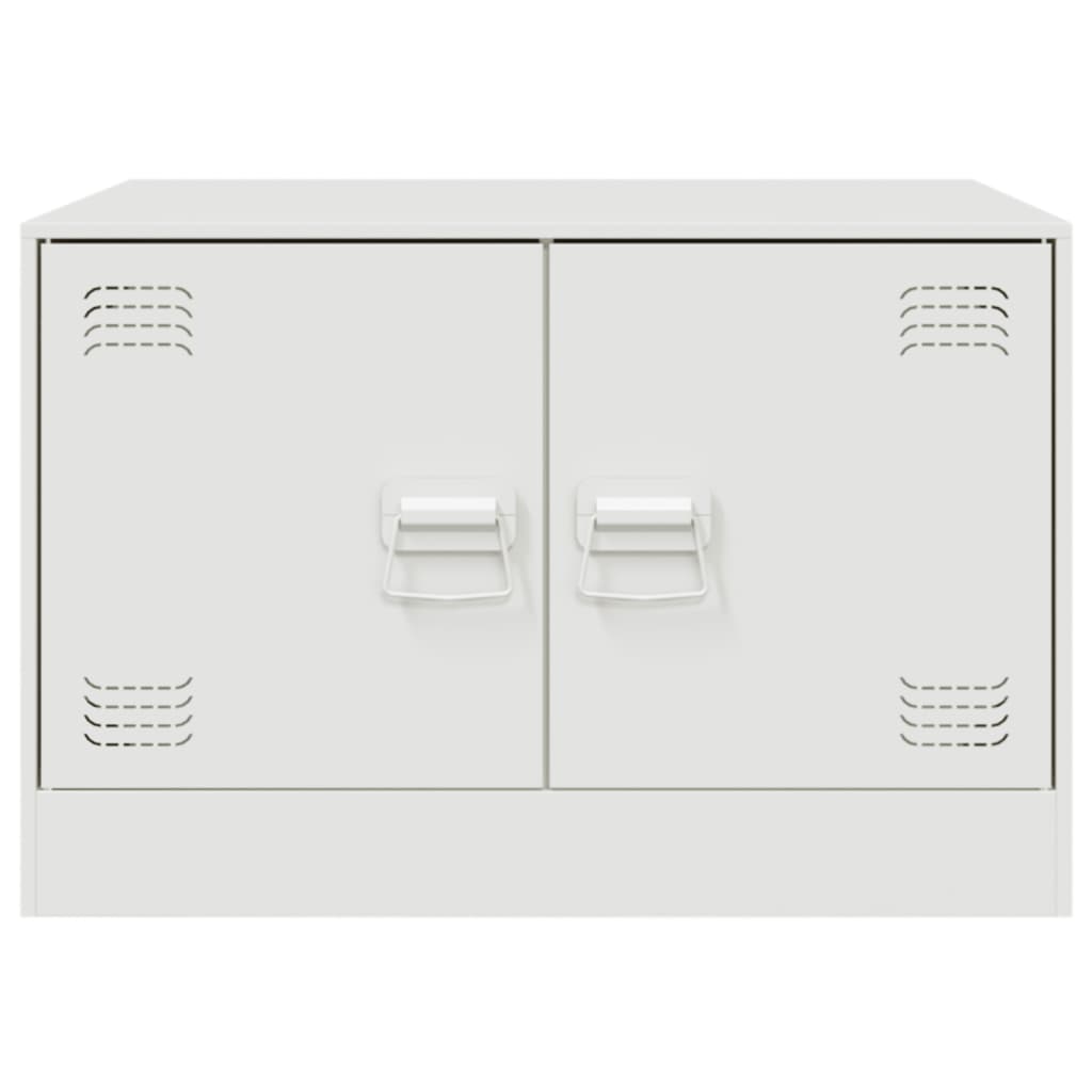 Mesa de centro 67x50x44 cm aço branco