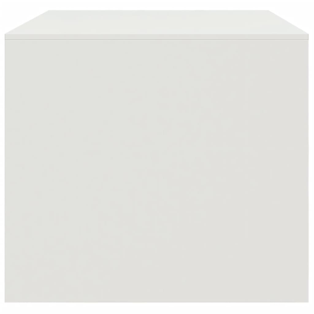 Mesa de centro 67x50x44 cm aço branco