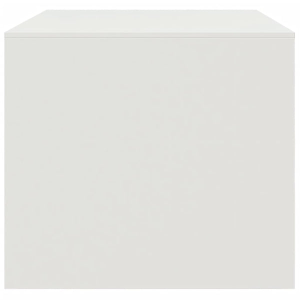 Mesa de centro 67x50x44 cm aço branco