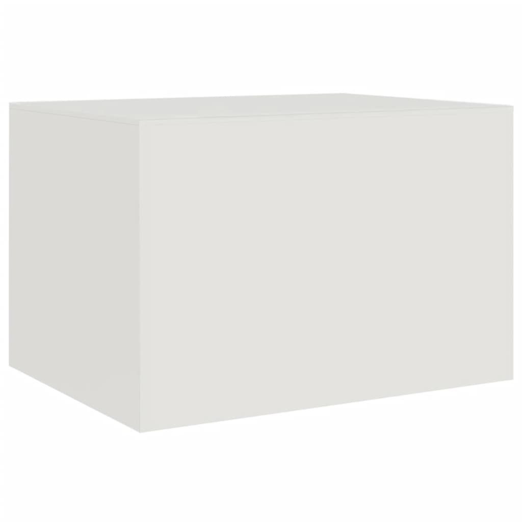 Mesa de centro 67x50x44 cm aço branco