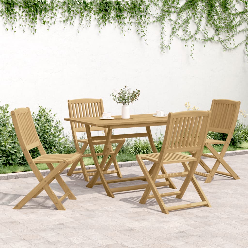 Cadeiras jardim dobráveis 4 pcs 57x49x90 cm acácia maciça