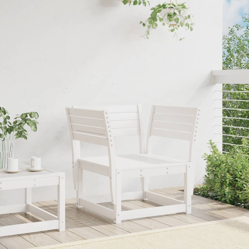 Cadeira de jardim madeira de pinho maciça branco