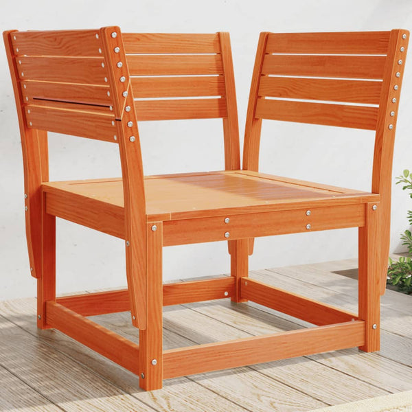 Cadeira de jardim madeira de pinho maciça castanho-cera