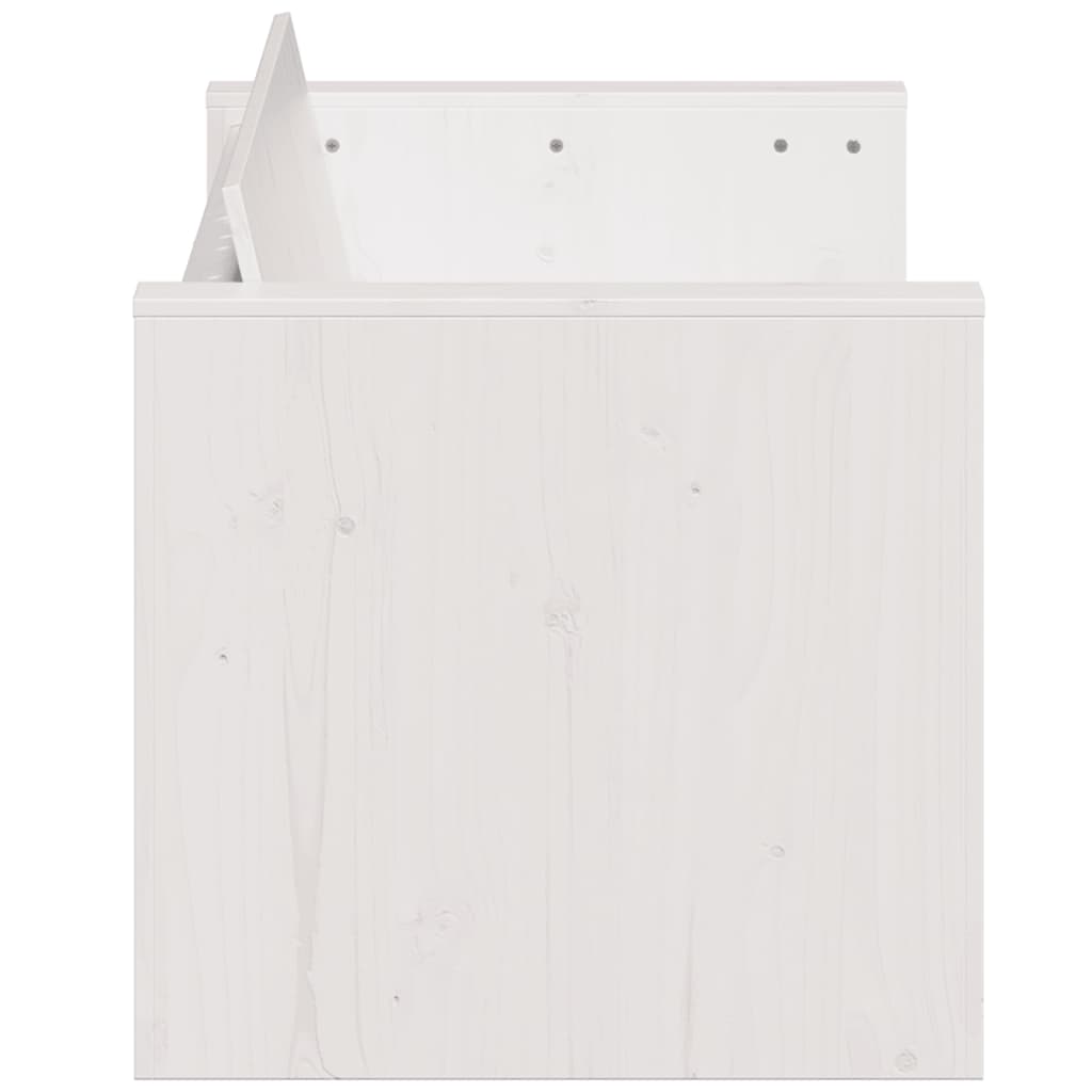 Sofá de 3 lugares para jardim 189x60x62 cm pinho maciço branco