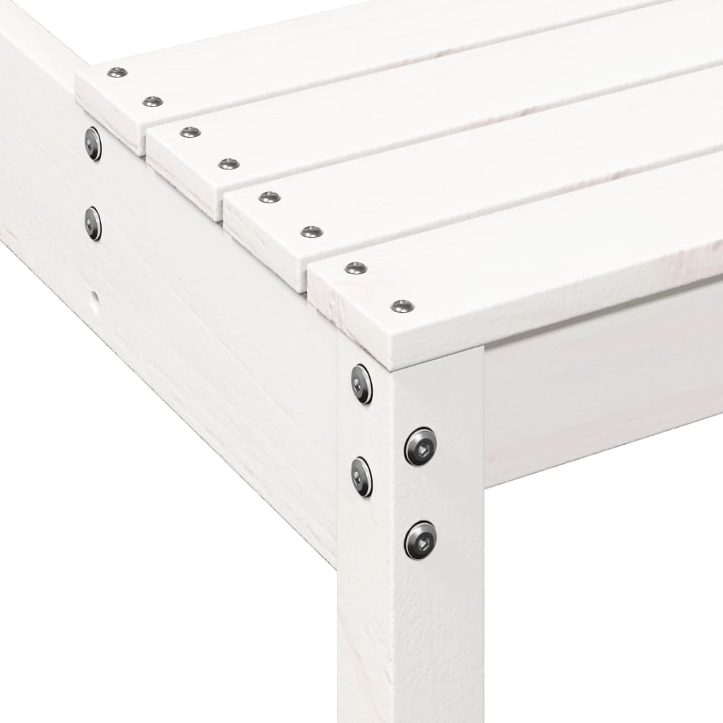 Mesa de piquenique 160x134x75 cm madeira de pinho maciça branco