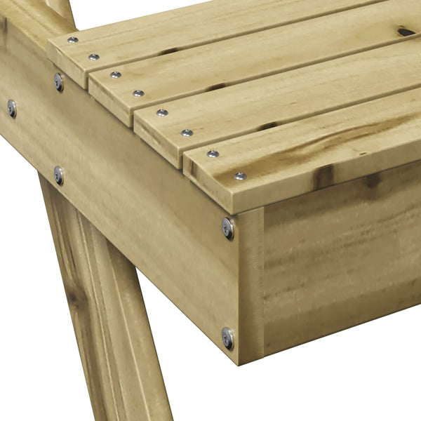 Mesa de piquenique 105x134x75 cm madeira de pinho impregnada