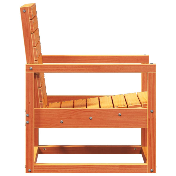 Cadeira de jardim 57,5x63x76 cm pinho maciço castanho-mel