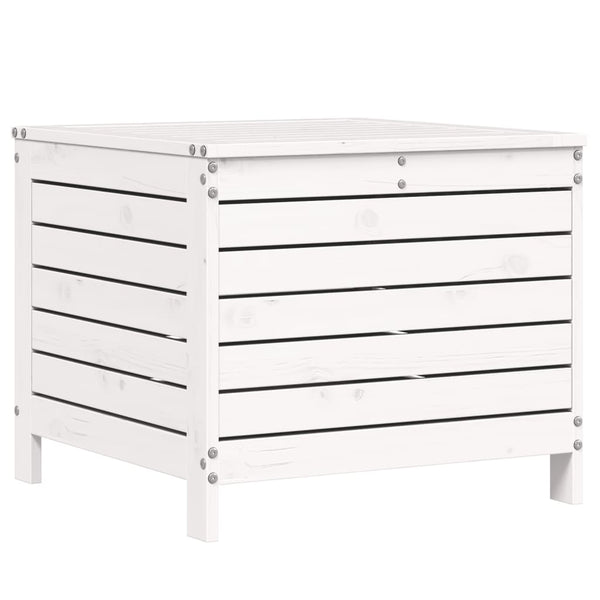 Apoio de pés para jardim 62x63,5x53,5 cm pinho maciço branco