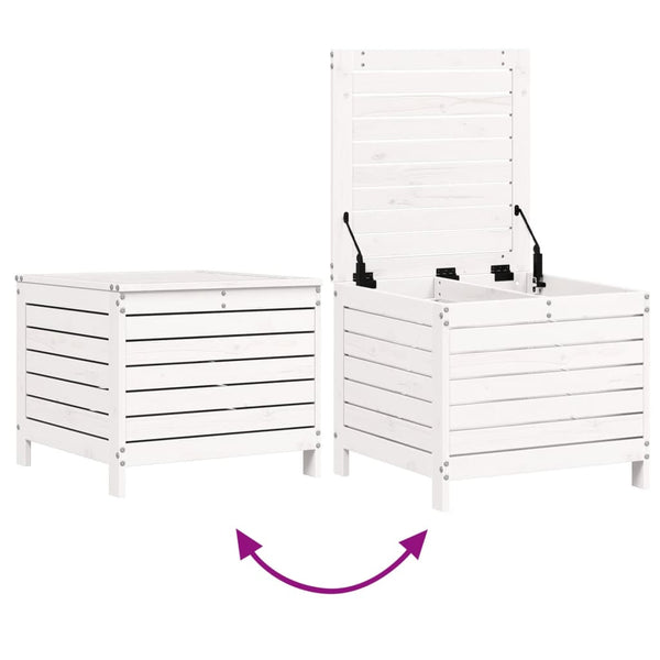 Apoio de pés para jardim 62x63,5x53,5 cm pinho maciço branco