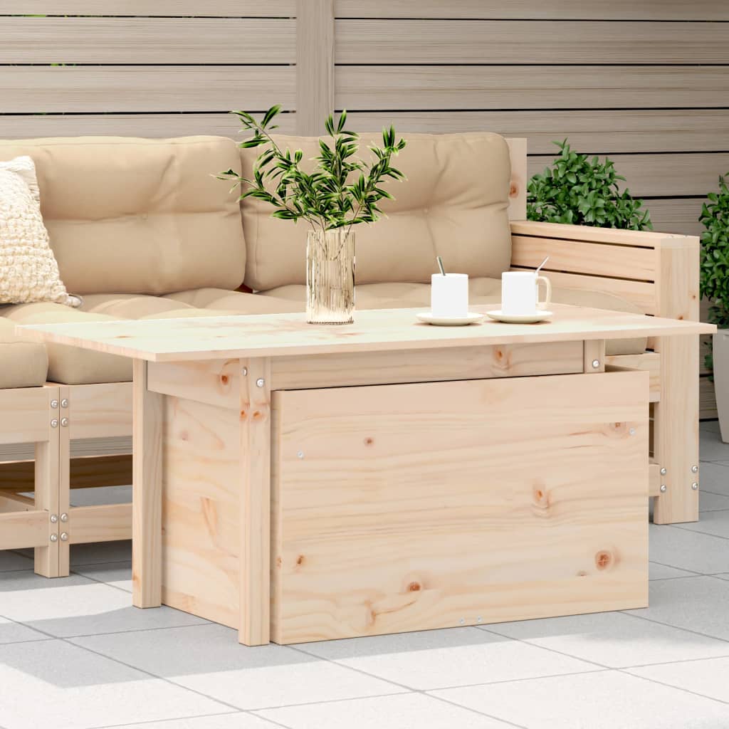 Mesa de jardim 100x50x75 cm madeira de pinho maciça