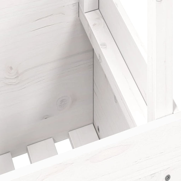 Mesa de jardim 100x50x75 cm madeira de pinho maciça branco
