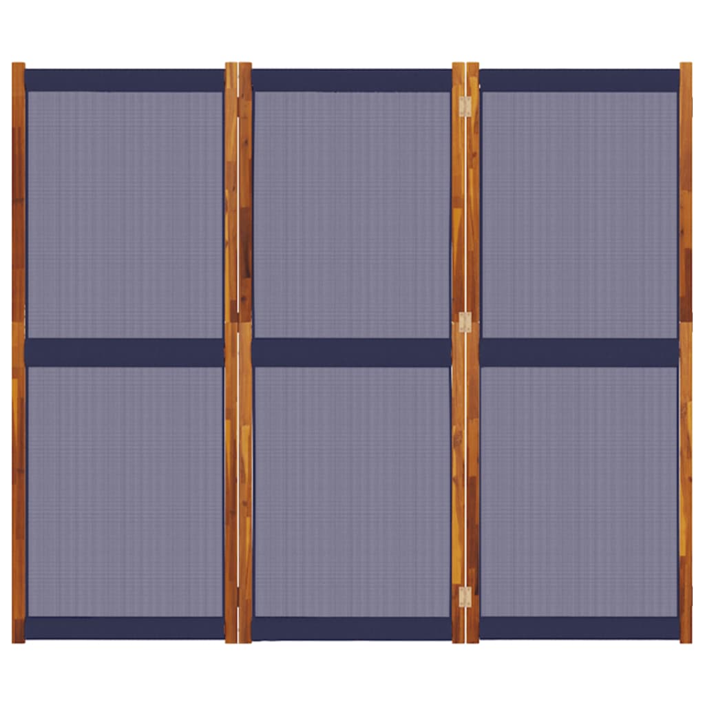Divisória/biombo com 3 painéis 210x180 cm azul escuro