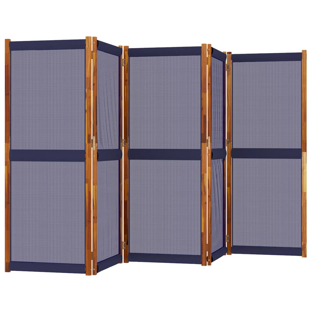 Divisória/biombo com 5 painéis 350x180 cm azul escuro