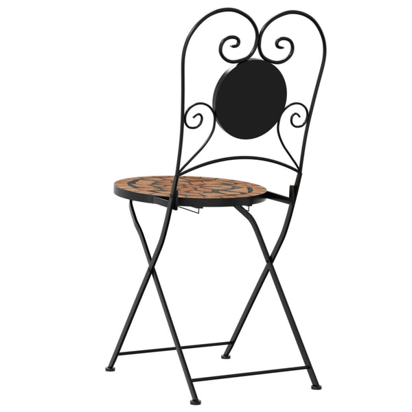 Cadeiras de bistrô dobráveis 2 pcs cerâmica terracotta
