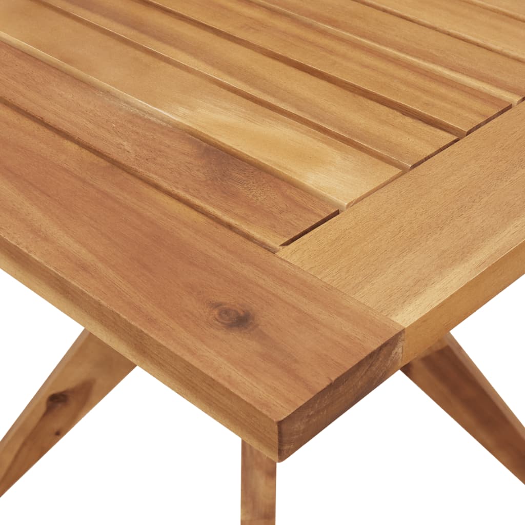 Mesa de jardim quadrada 85x85x75 cm madeira de acácia maciça