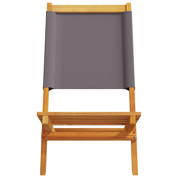 Cadeiras de jardim 2 pcs acácia maciça e tecido antracite