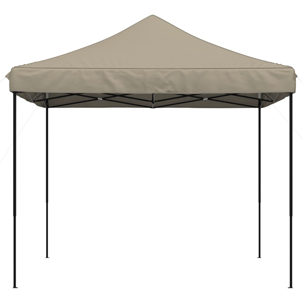 Tenda p/ festas pop-up dobrável 292x292x315cm cinza-acastanhado