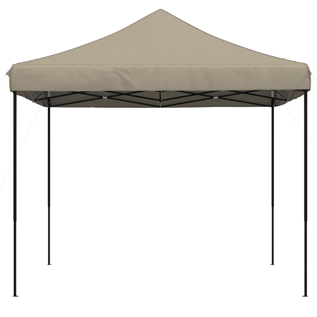 Tenda p/ festas pop-up dobrável 292x292x315cm cinza-acastanhado