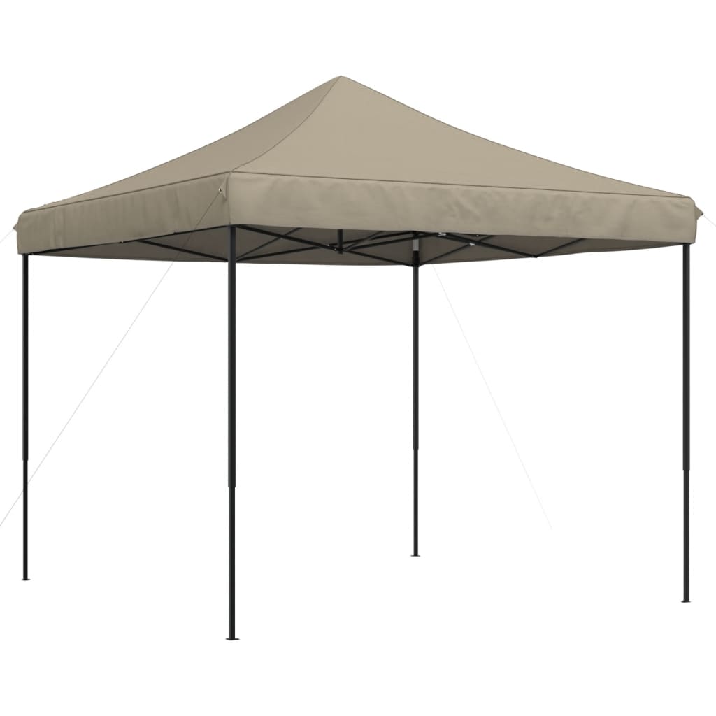 Tenda p/ festas pop-up dobrável 292x292x315cm cinza-acastanhado