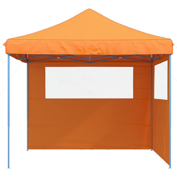 Tenda para festas pop-up dobrável c/ 2 paredes laterais laranja