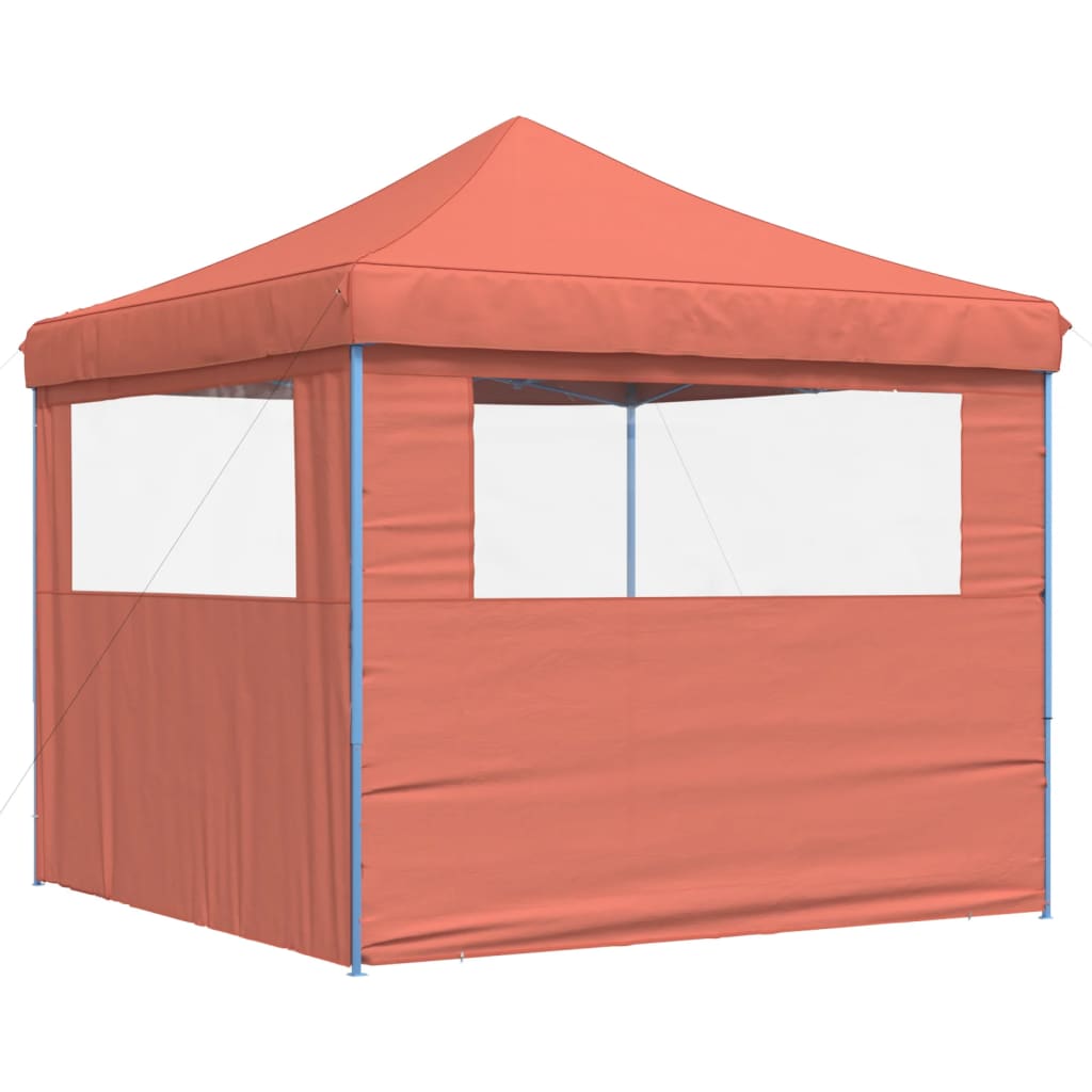 Tenda p/ festas pop-up dobrável 2 paredes laterais terracotta